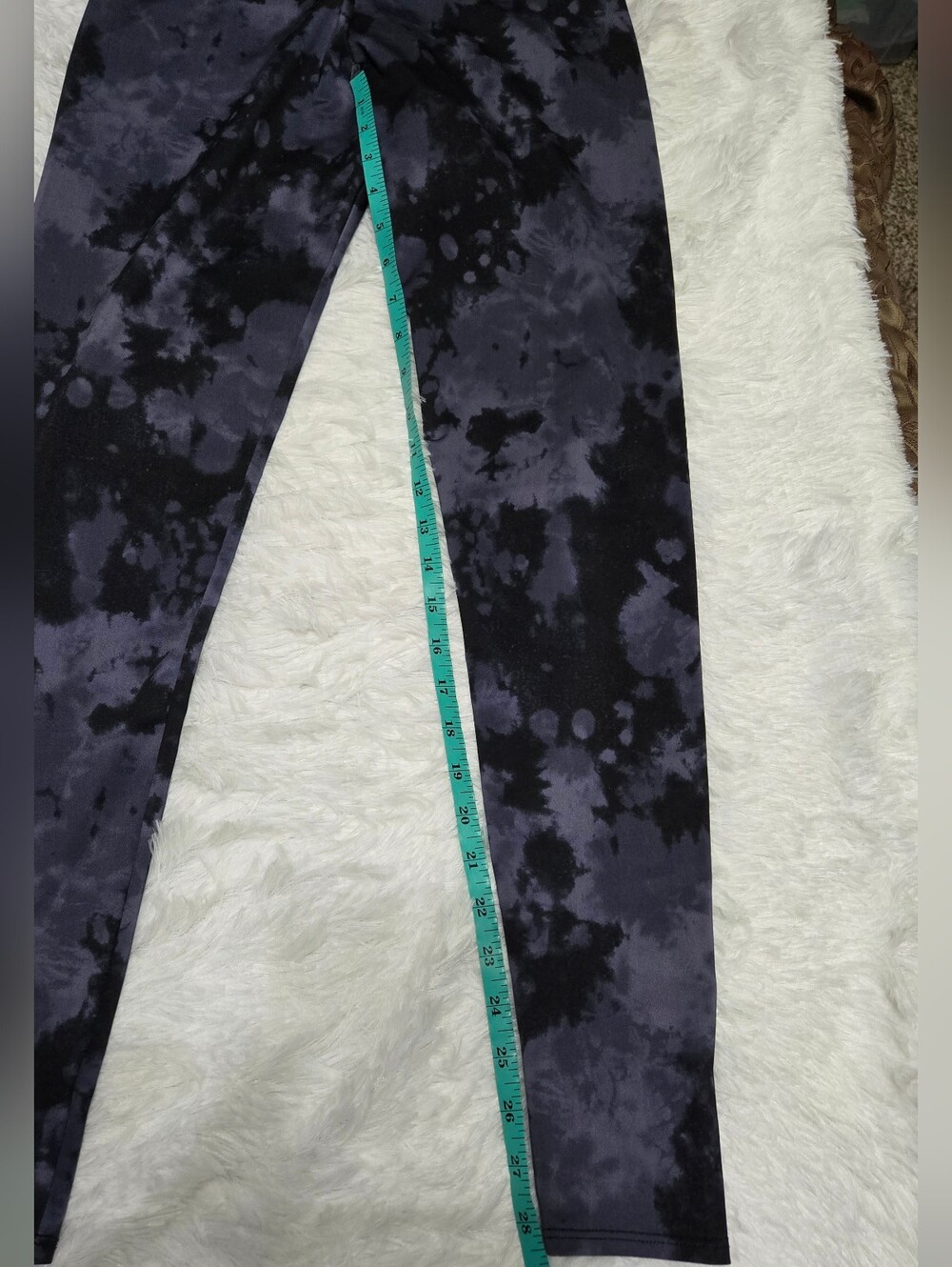Onzie Black and Charcoal/blue Tie-Dye Skinny Leggings - Picture 2 of 6